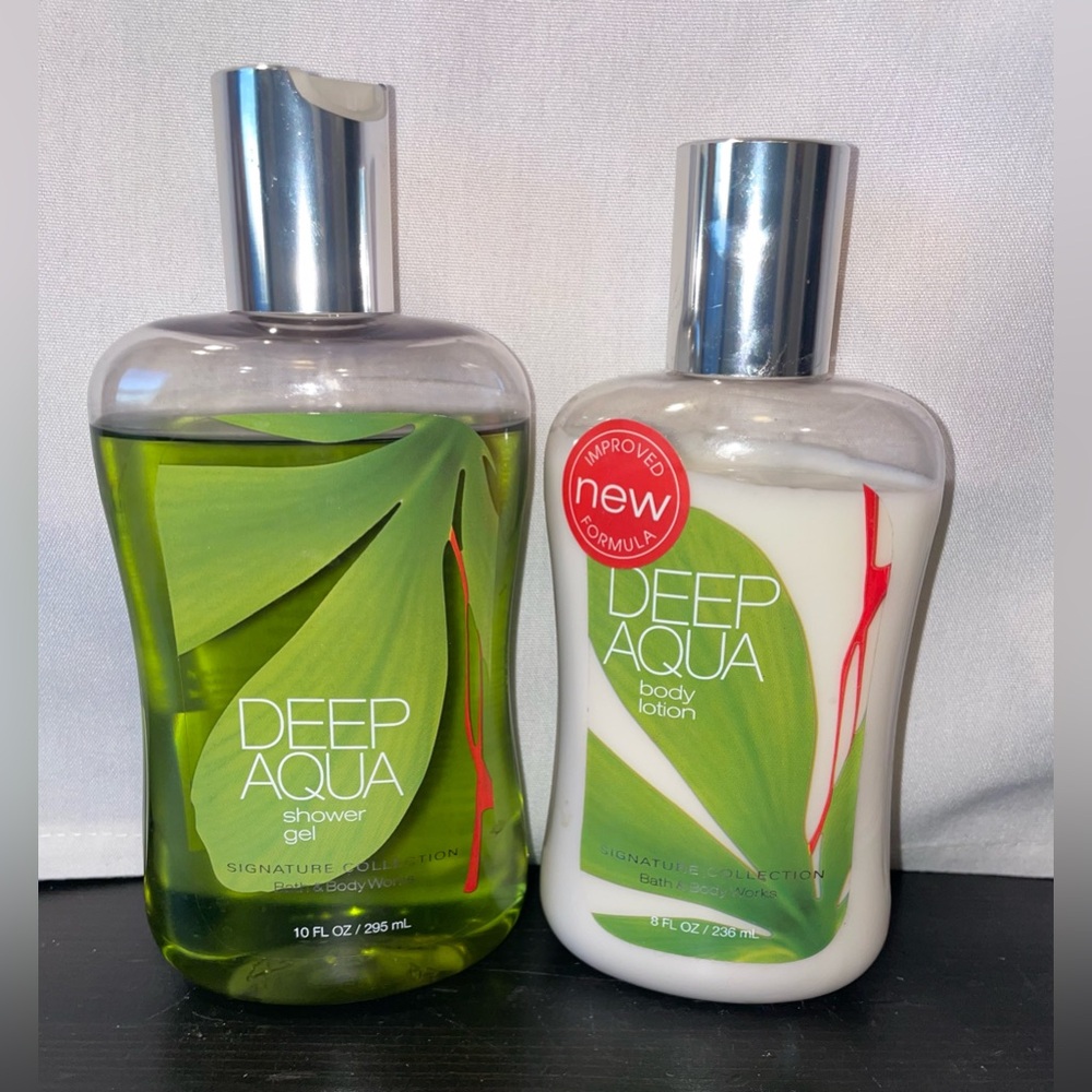 New Bath and Body Works Deep Aqua Bath and Shower gel/ Body Cream